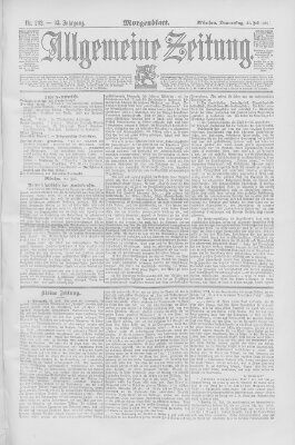 Allgemeine Zeitung Donnerstag 23. Juli 1891