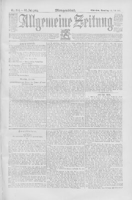 Allgemeine Zeitung Samstag 25. Juli 1891