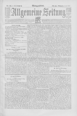 Allgemeine Zeitung Mittwoch 29. Juli 1891