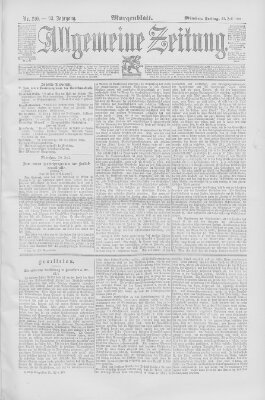 Allgemeine Zeitung Freitag 31. Juli 1891