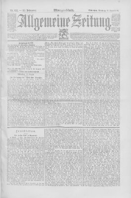 Allgemeine Zeitung Freitag 21. August 1891