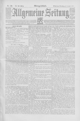 Allgemeine Zeitung Dienstag 8. September 1891