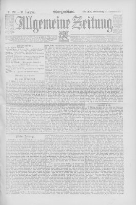 Allgemeine Zeitung Donnerstag 17. September 1891