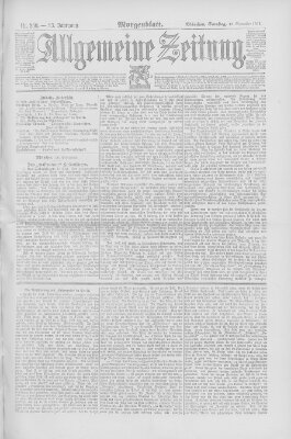 Allgemeine Zeitung Samstag 19. September 1891