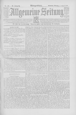 Allgemeine Zeitung Sonntag 20. September 1891