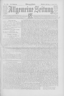 Allgemeine Zeitung Freitag 25. September 1891