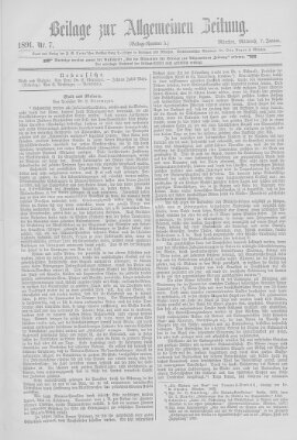 Allgemeine Zeitung Mittwoch 7. Januar 1891