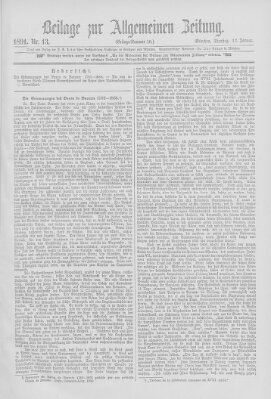 Allgemeine Zeitung Dienstag 13. Januar 1891