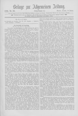 Allgemeine Zeitung Dienstag 20. Januar 1891