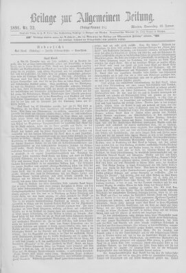 Allgemeine Zeitung Donnerstag 22. Januar 1891