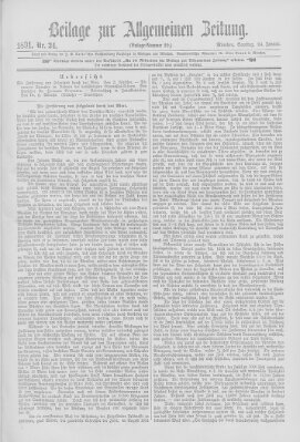 Allgemeine Zeitung Samstag 24. Januar 1891