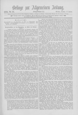 Allgemeine Zeitung Dienstag 27. Januar 1891