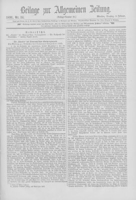 Allgemeine Zeitung Dienstag 3. Februar 1891