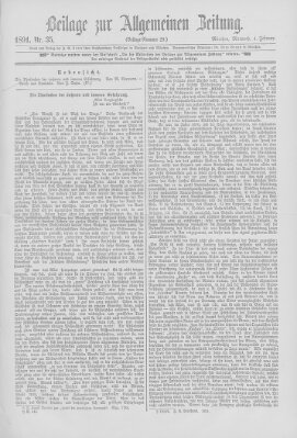 Allgemeine Zeitung Mittwoch 4. Februar 1891