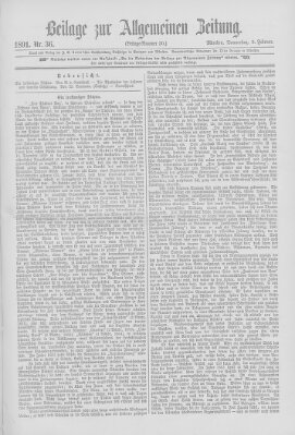 Allgemeine Zeitung Donnerstag 5. Februar 1891