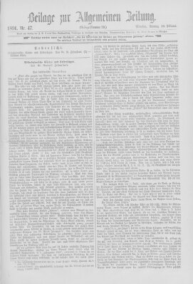 Allgemeine Zeitung Montag 16. Februar 1891