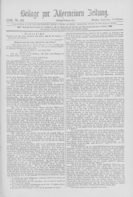 Allgemeine Zeitung Donnerstag 19. Februar 1891