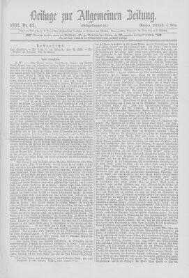 Allgemeine Zeitung Mittwoch 4. März 1891