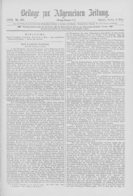 Allgemeine Zeitung Montag 9. März 1891