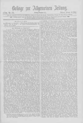 Allgemeine Zeitung Friday 20. March 1891