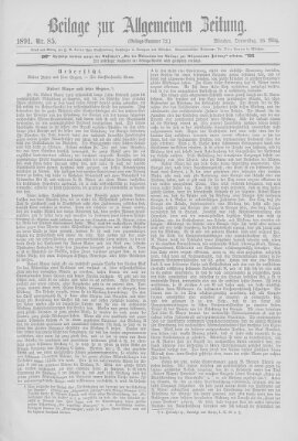 Allgemeine Zeitung Donnerstag 26. März 1891