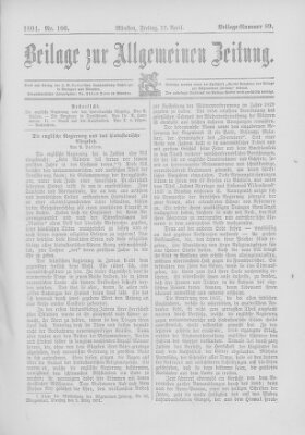 Allgemeine Zeitung Freitag 17. April 1891