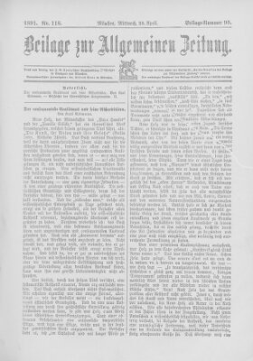 Allgemeine Zeitung Mittwoch 29. April 1891