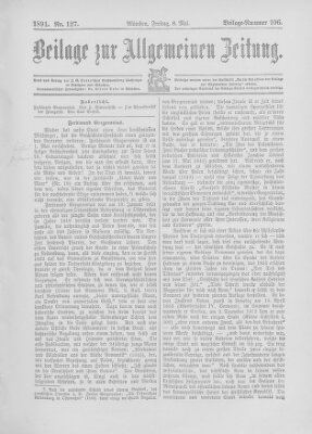 Allgemeine Zeitung Freitag 8. Mai 1891