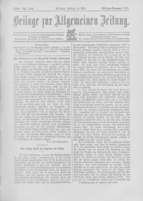 Allgemeine Zeitung Freitag 15. Mai 1891