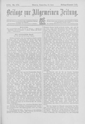 Allgemeine Zeitung Donnerstag 25. Juni 1891