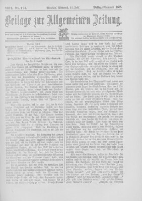 Allgemeine Zeitung Mittwoch 15. Juli 1891