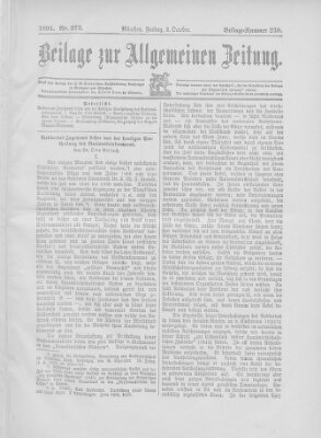 Allgemeine Zeitung Freitag 2. Oktober 1891