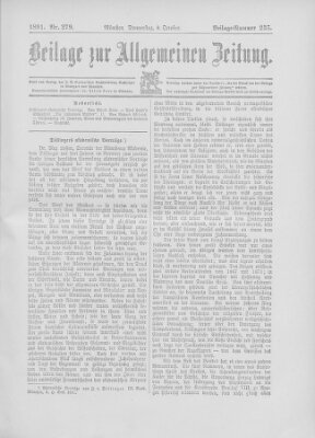 Allgemeine Zeitung Donnerstag 8. Oktober 1891