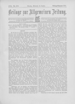 Allgemeine Zeitung Mittwoch 28. Oktober 1891