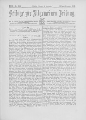 Allgemeine Zeitung Montag 2. November 1891