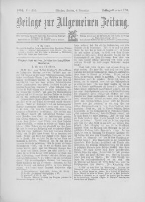 Allgemeine Zeitung Freitag 6. November 1891