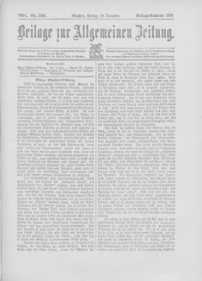 Allgemeine Zeitung Freitag 18. Dezember 1891