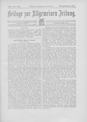 Allgemeine Zeitung Donnerstag 24. Dezember 1891