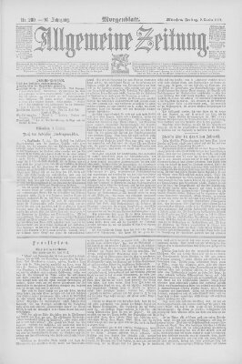 Allgemeine Zeitung Freitag 9. Oktober 1891