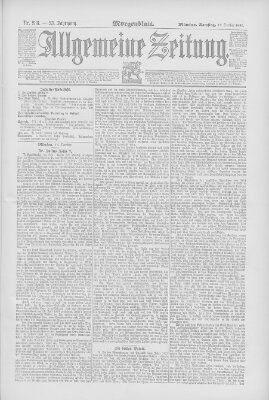 Allgemeine Zeitung Samstag 17. Oktober 1891