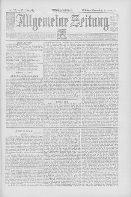 Allgemeine Zeitung Donnerstag 22. Oktober 1891