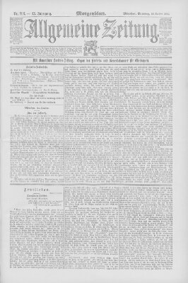 Allgemeine Zeitung Sonntag 25. Oktober 1891