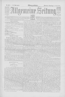 Allgemeine Zeitung Samstag 31. Oktober 1891