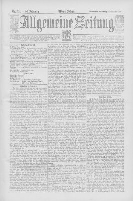 Allgemeine Zeitung Montag 2. November 1891