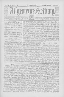 Allgemeine Zeitung Mittwoch 4. November 1891