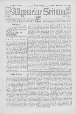 Allgemeine Zeitung Donnerstag 12. November 1891