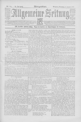 Allgemeine Zeitung Sonntag 22. November 1891