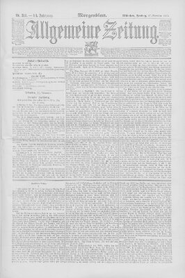 Allgemeine Zeitung Freitag 27. November 1891