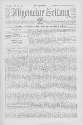 Allgemeine Zeitung Sonntag 29. November 1891