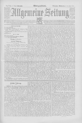 Allgemeine Zeitung Mittwoch 2. Dezember 1891